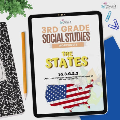 Regions of the United States Activity & Answer Key 3rd Grade Social Studies