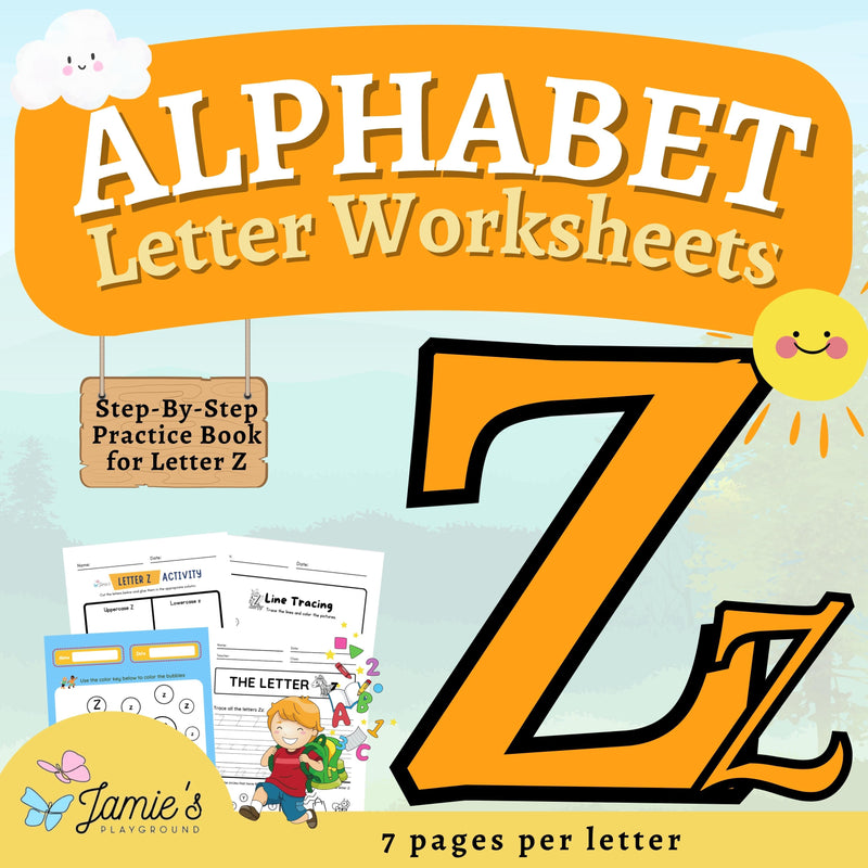 Alphabet Tracing & Writing Activity | Handwriting Practice Worksheet - Letter Z