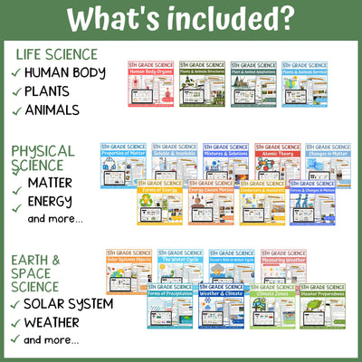 5th Grade Science Units | Reading Passages and Activities Bundle | NGSS Aligned