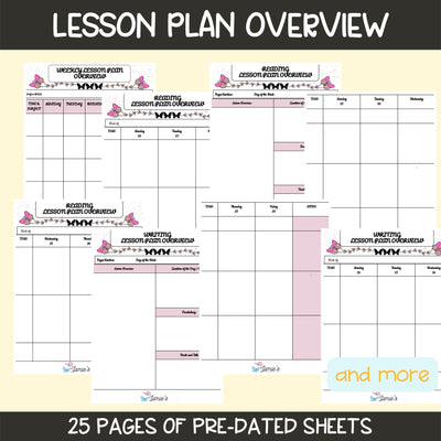 Editable Weekly Lesson Plan Template in Google Slides | Butterfly Theme