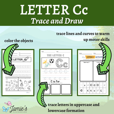 Alphabet Tracing & Writing Activity | Handwriting Practice Worksheet - Letter C