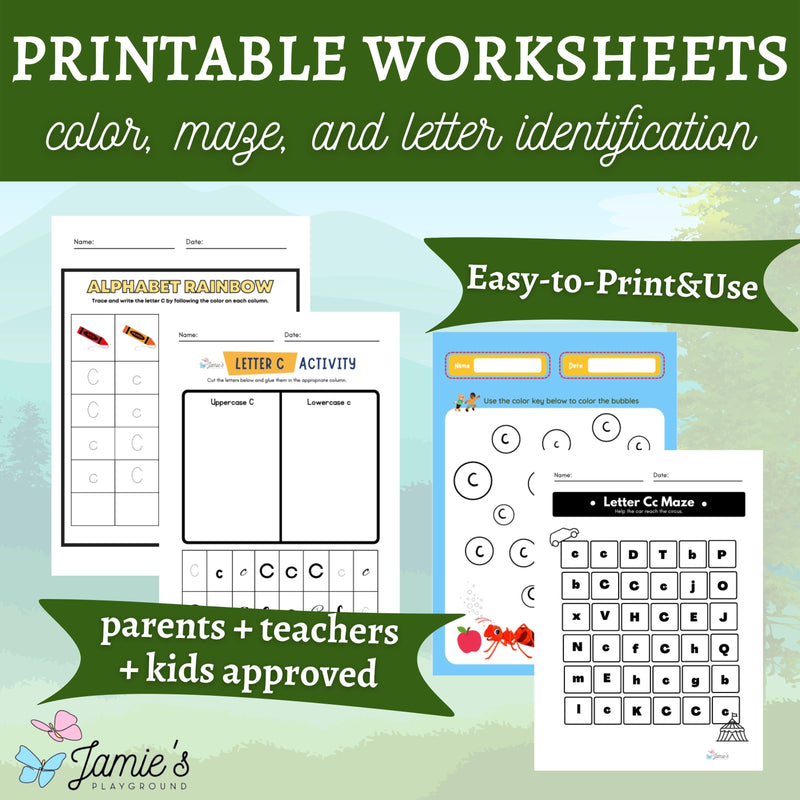 Alphabet Tracing & Writing Activity | Handwriting Practice Worksheet - Letter C