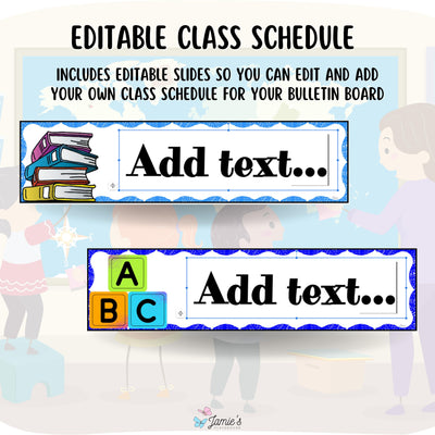 Classroom Schedule Cards 2 - EDITABLE Geography Daily Visual Schedule Cards