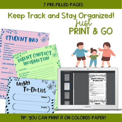 Parent Teacher Communication Log | Back to School Forms and Checklist