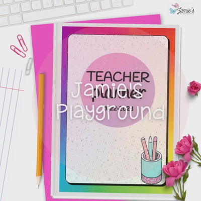 Editable Binder Covers for Teacher Binder and Planner | Rainbow theme