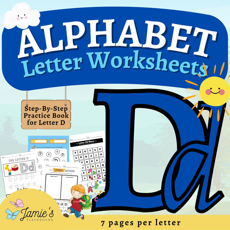 Alphabet Tracing & Writing Activity | Handwriting Practice Worksheet - Letter D