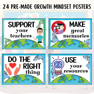 Editable Posters 1 - EDITABLE Geography Growth Mindset Posters