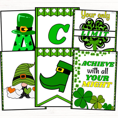 St. Patrick's Day Bulletin Board Kit BUNDLE | March Editable Bulletin Board