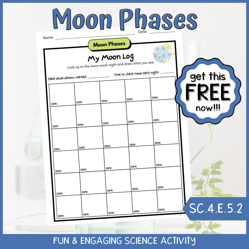 FREE My Moon Log Phases of the Moon Science Activity