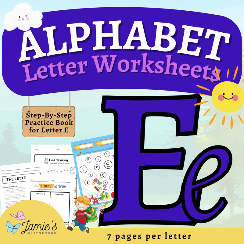 Alphabet Tracing & Writing Activity | Handwriting Practice Worksheet - Letter E