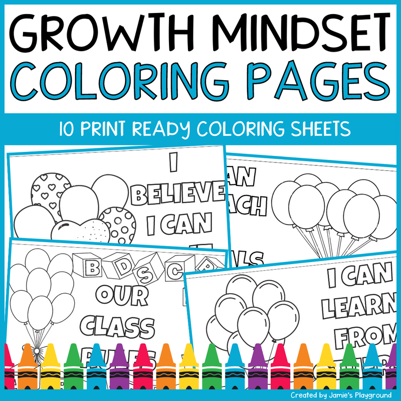 Growth Mindset Coloring Pages and Posters | Alphabet Inspirational Coloring