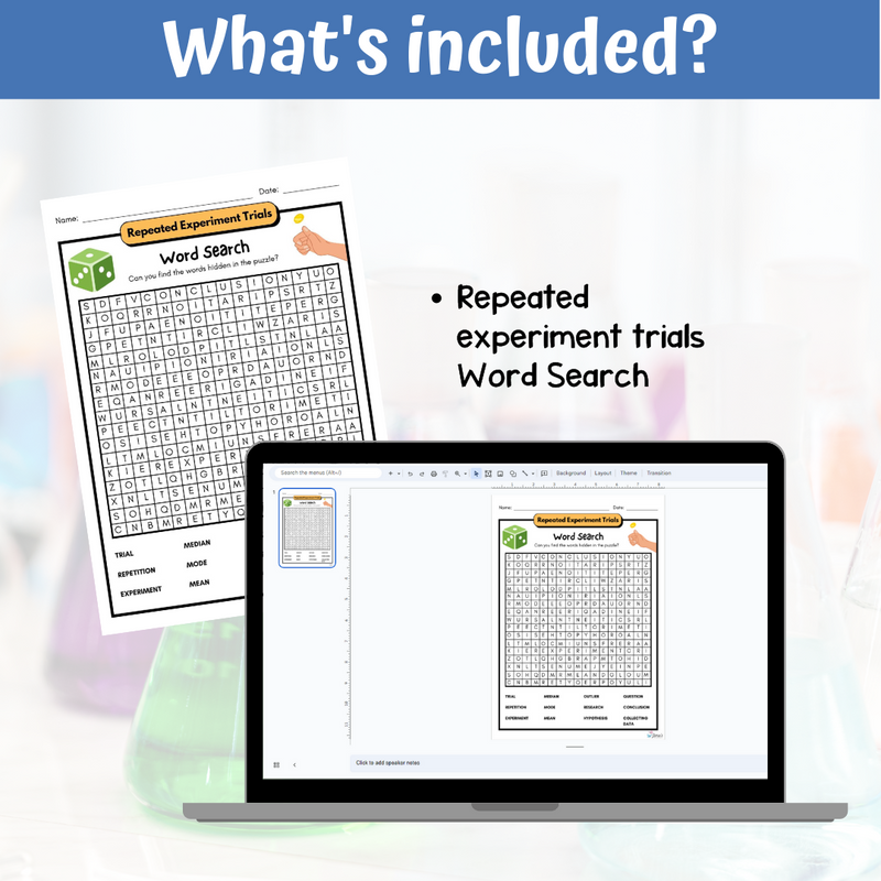 FREE Word Search Science Experiments and Trials Activity