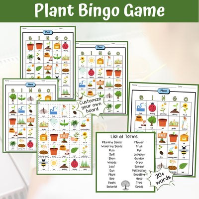 Plant Structures Activities and Vocabulary Game 3rd Grade Life Science BUNDLE