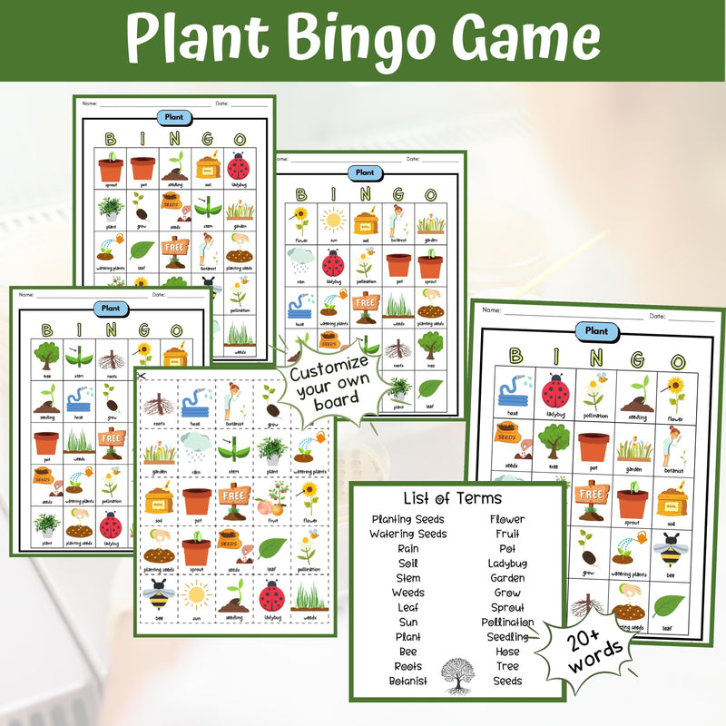 Plant Structures Activities and Vocabulary Game 3rd Grade Life Science BUNDLE