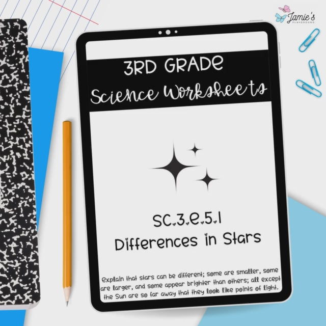 The Sun and Stars Activity & Answer Key 3rd Grade Earth & Space Science