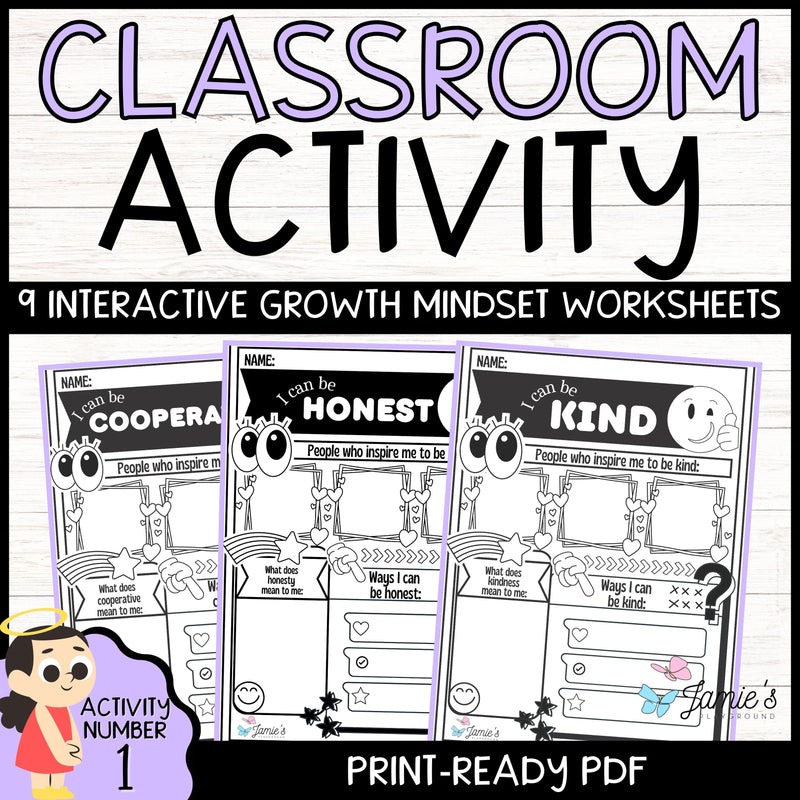 Growth Mindset Writing Activity 1 - Writing Prompts & Reflection Journal