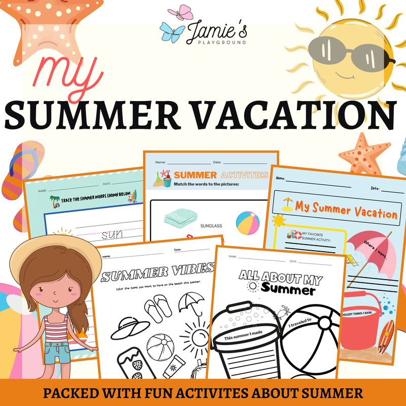 Summer Coloring Pages & Writing Prompts | End of the Year - Fun Summer Activity