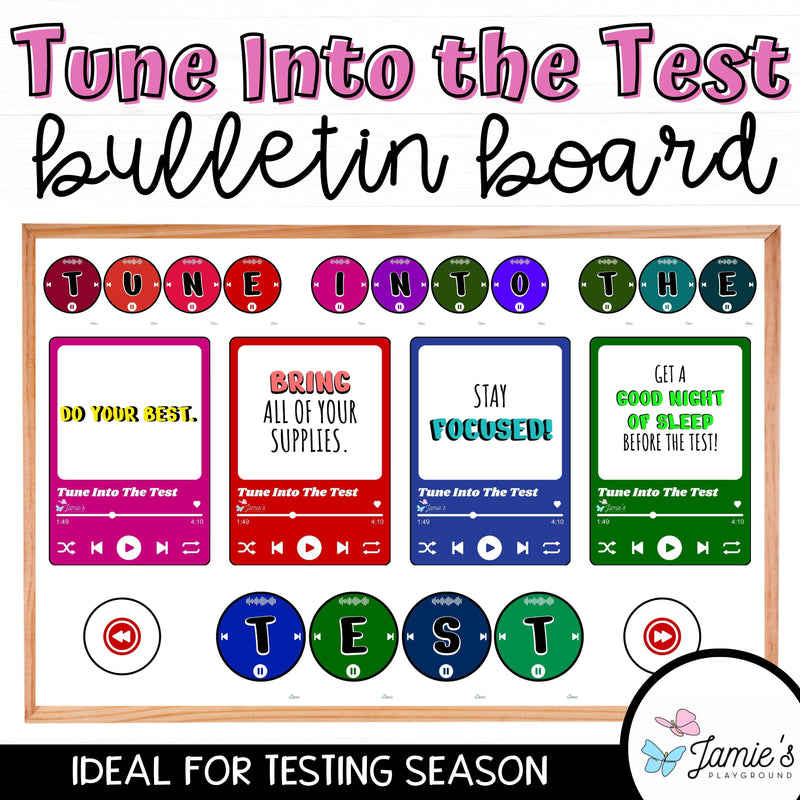 Tune Into the Test | Test Taking Skills Bulletin Board Kit for Test Prep