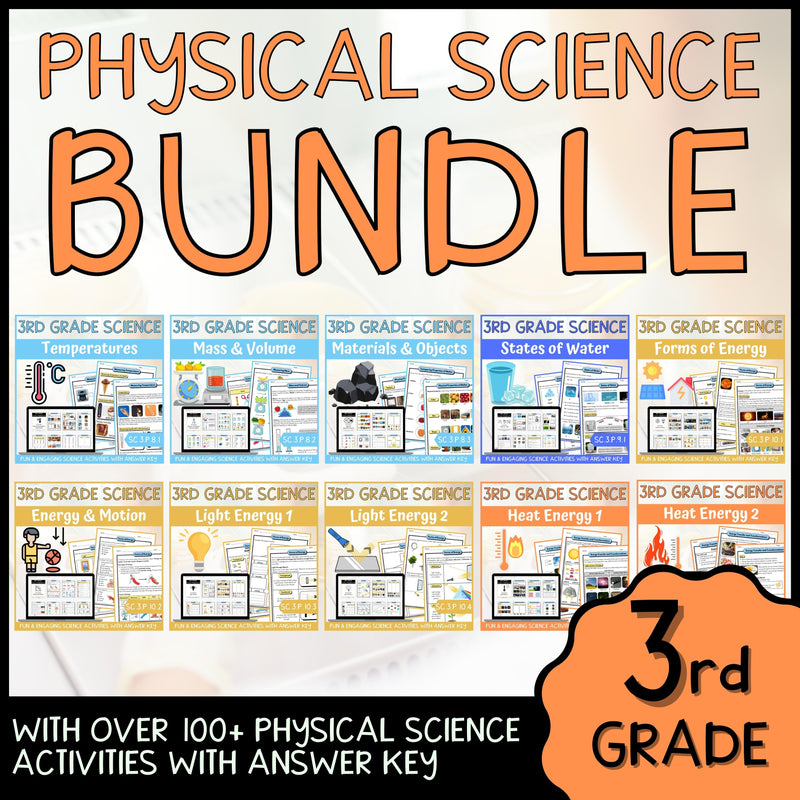 3rd Grade Physical Science BUNDLE - NGSS Aligned Activities & Answer Key