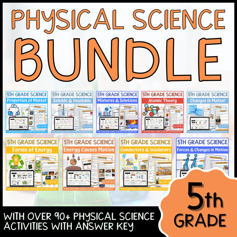 5th Grade Physical Science BUNDLE - NGSS Aligned Activities & Answer Key