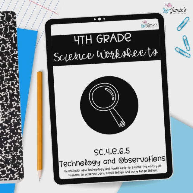 Technology and Observations Activity & Answer Key 4th Grade Earth Science