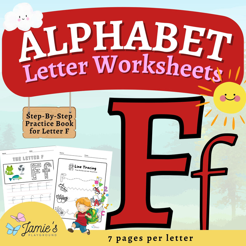 Alphabet Tracing & Writing Activity | Handwriting Practice Worksheet - Letter F