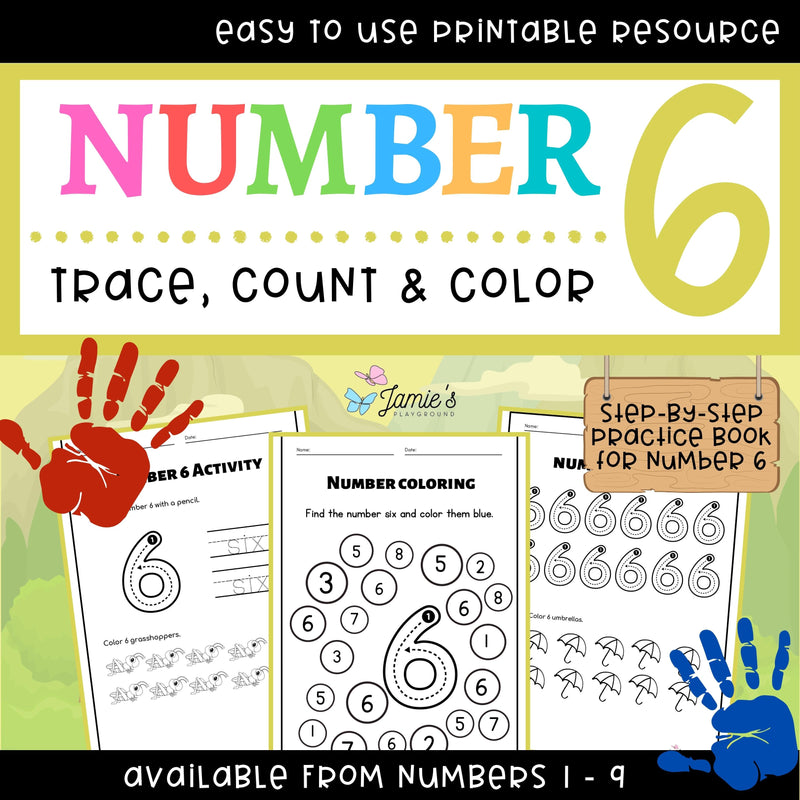 Number Tracing & Writing Activity | Number Formation Trace & Write - Number 6