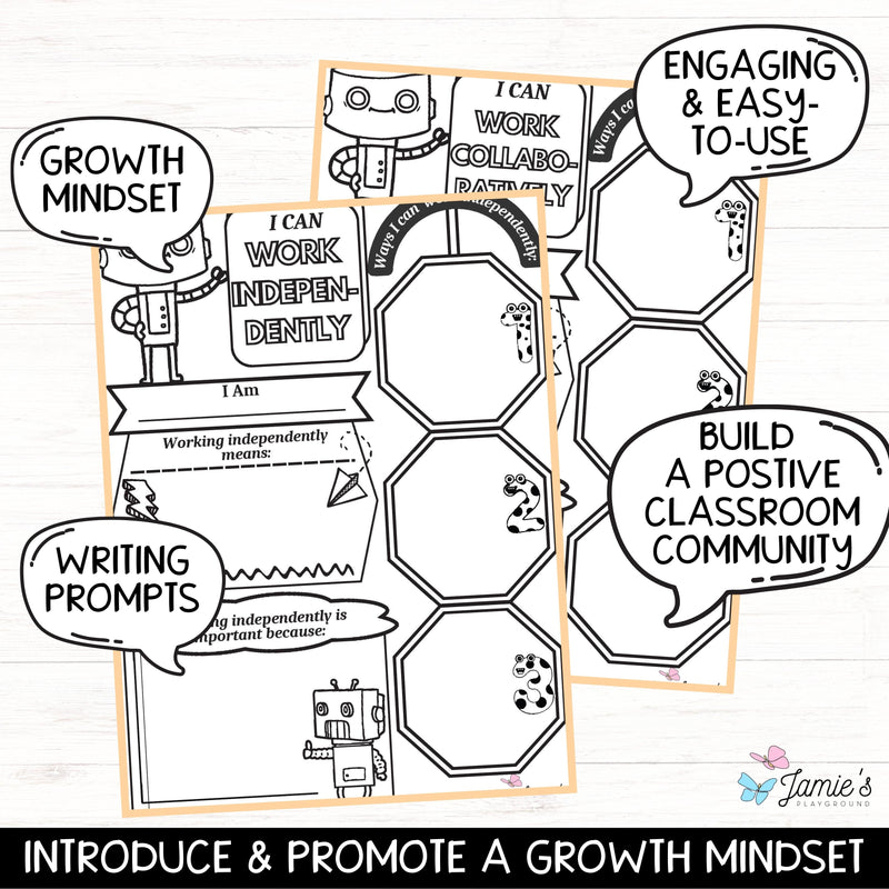 Growth Mindset Writing Activity 5 - Writing Prompts & Reflection Journal