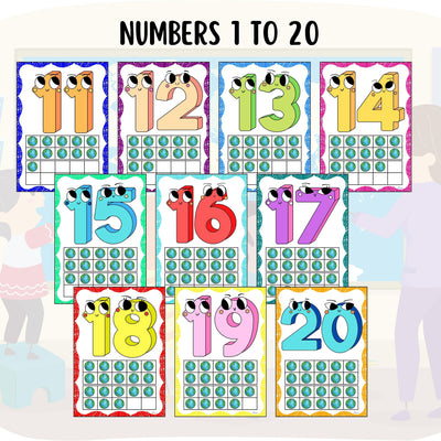 Number Posters 2 - Geography Classroom Decor Number Recognition