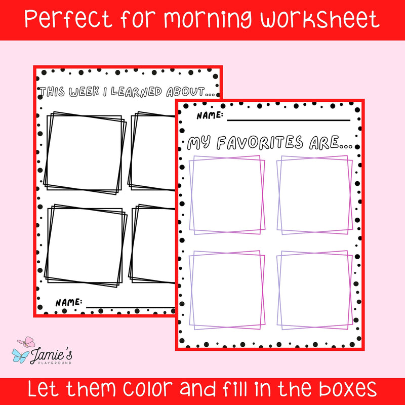 5th Grade Morning Work - Coloring Pages & Writing Prompts | No Prep Activity