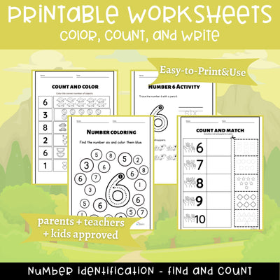 Number Tracing & Writing Activity | Number Formation Trace & Write - Number 6