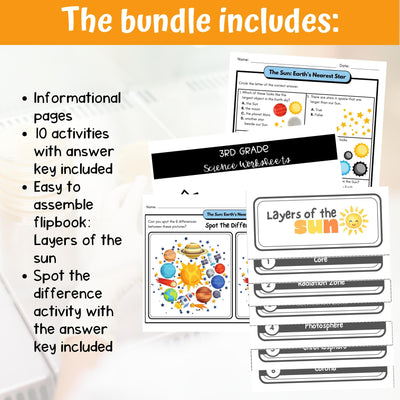 The Sun and Earth 3rd Grade Earth & Space Science MINI BUNDLE