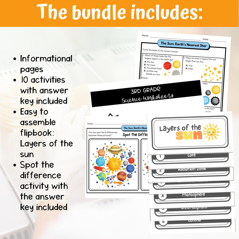 The Sun and Earth 3rd Grade Earth & Space Science MINI BUNDLE