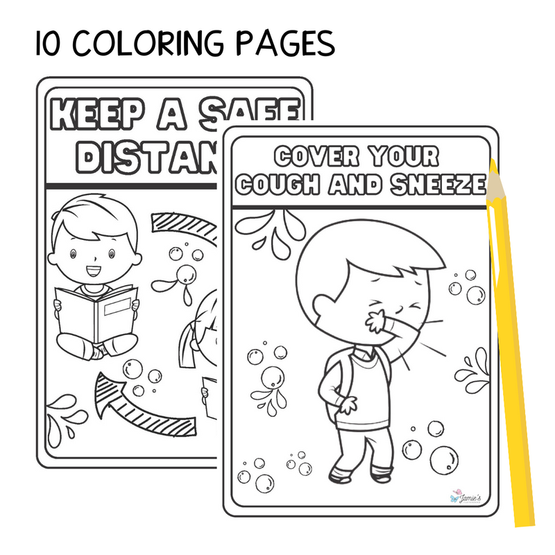 Staying Healthy Coloring Book COVID | Fun and Engaging Back to School Activity