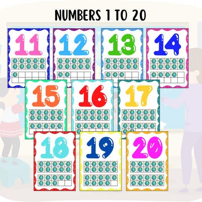 Number Posters 3 - Geography Classroom Decor Number Recognition