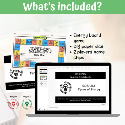 FREE Forms of Energy Board Game Physical Science Activity