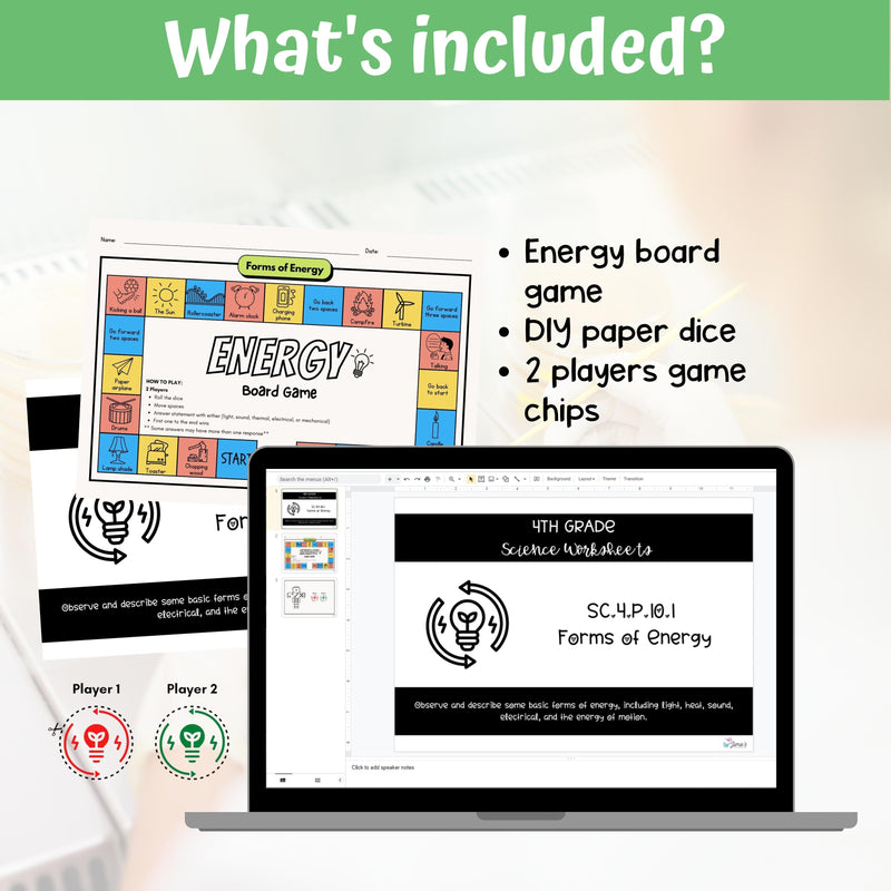 FREE Forms of Energy Board Game Physical Science Activity