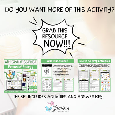 FREE Forms of Energy Board Game Physical Science Activity