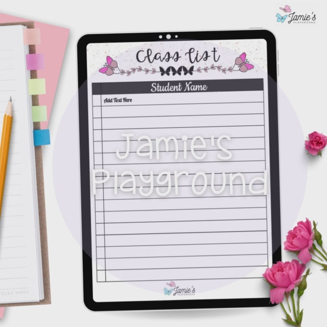 Editable Binder Documents for Teacher Binder and Planner | Lesson Plan Overview - Butterfly theme