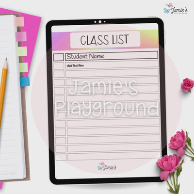 Editable Binder Documents for Teacher Binder and Planner | Student Information - Rainbow theme