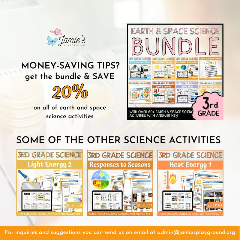 The Sun and Earth 3rd Grade Earth & Space Science MINI BUNDLE