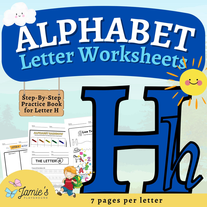 Alphabet Tracing & Writing Activity | Handwriting Practice Worksheet - Letter H