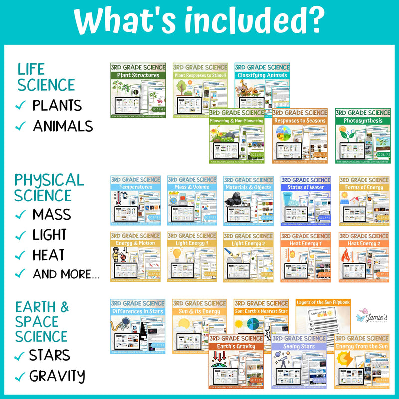 3rd Grade Science Units | Reading Passages and Activities Bundle | NGSS Aligned