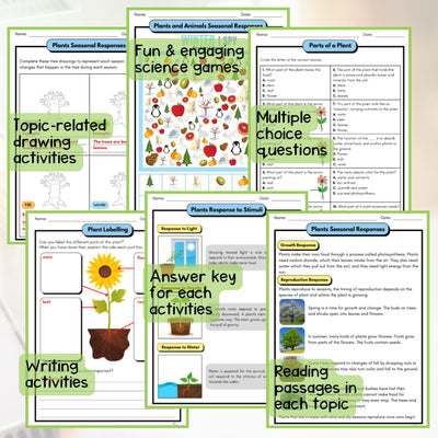 3rd Grade Life Science BUNDLE - NGSS Aligned Activities & Answer Key