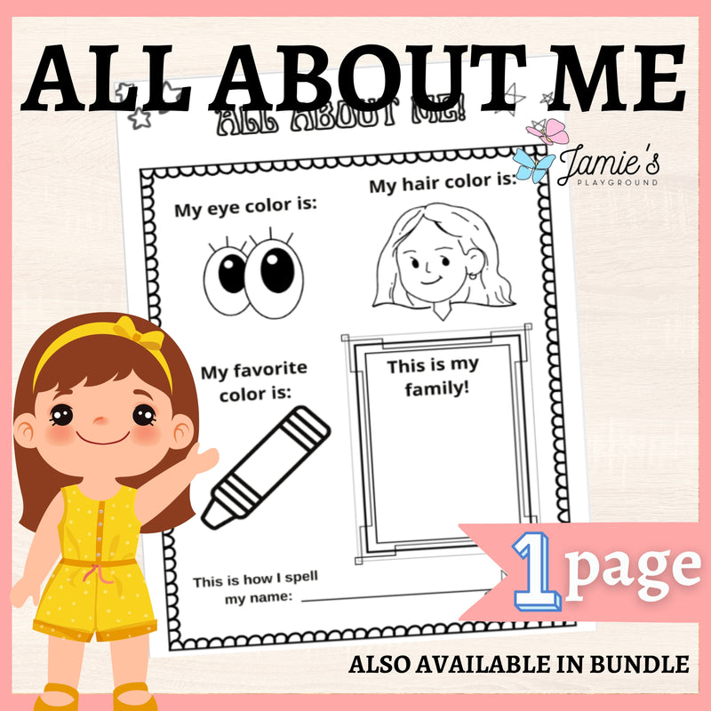 Interactive Back To School Writing Activity: All About Me Worksheet 2