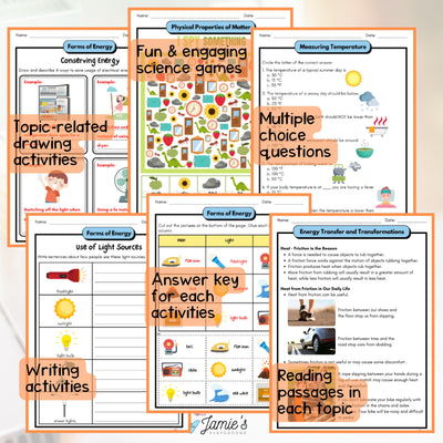 3rd Grade Physical Science BUNDLE - NGSS Aligned Activities & Answer Key