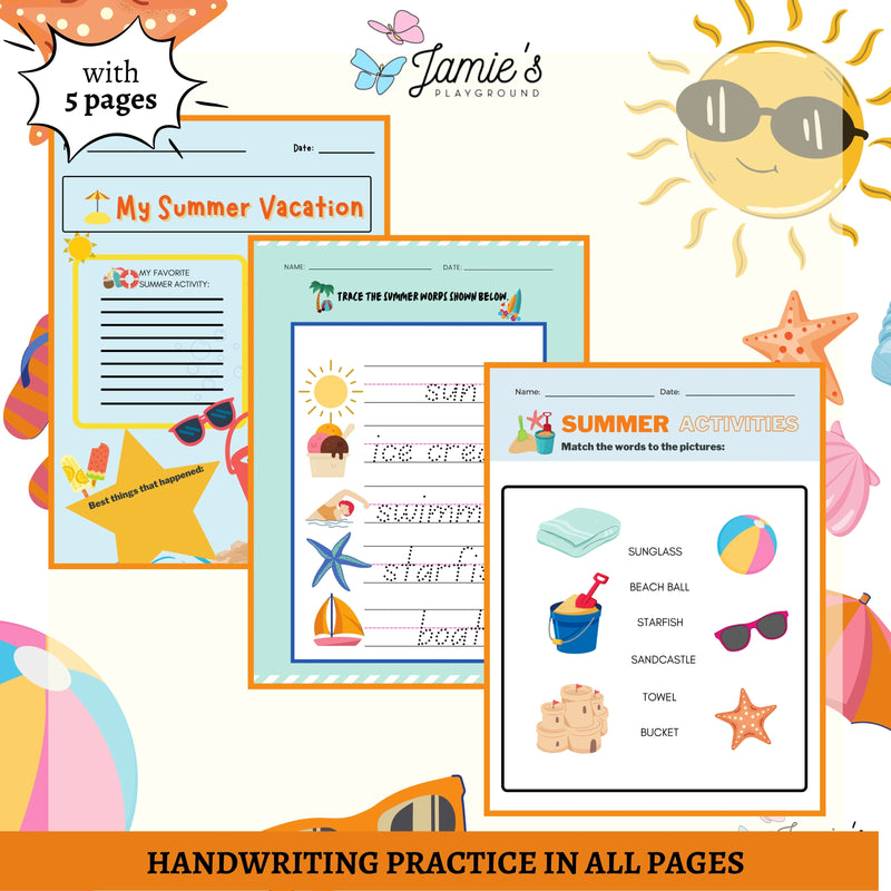 Summer Coloring Pages & Writing Prompts | End of the Year - Fun Summer Activity