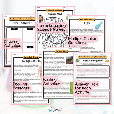 5th Grade Earth & Space Science BUNDLE - NGSS Aligned Activities & Answer Key