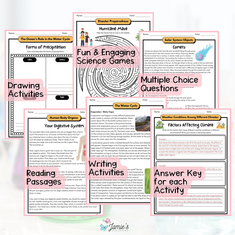 5th Grade Earth & Space Science BUNDLE - NGSS Aligned Activities & Answer Key