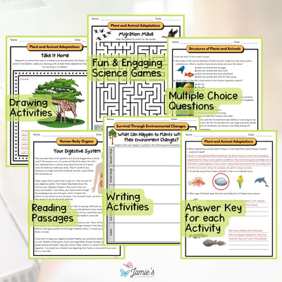 5th Grade Life Science BUNDLE - NGSS Aligned Activities & Answer Key